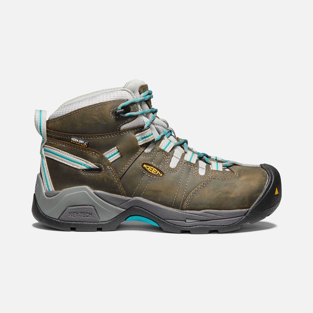 Keen Trekking Bot Kadın Siyah Kahverengi - Detroit Xt Waterproof (Steel Toe) - Türkiye JCQI53792